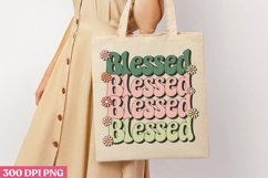 Blessed PNG, Retro Christian Sublimation PNG Product Image 3