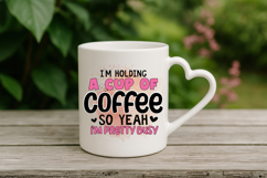 I'm holding a cup of coffee so yeah I'm pretty busy PNG Desi Product Image 3