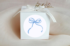 Watercolor Blue Ribbon Bow Clipart Product Image 3