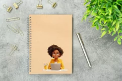 Boss Lady Illustration, Girl with Laptop, Business Lady PNG Product Image 3