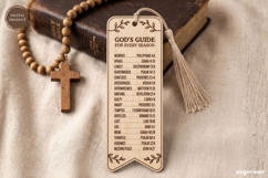 Bible Emergency Numbers Bookmark Laser Cut | Glowforge | SVG Product Image 1