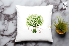White Floral Bouquet Clipart Sublimation PNG Product Image 3