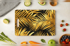 Gold Palm Leaves Cutting Boards sublimation Design Product Image 3