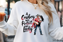 A cowboy will protect PNG, Sassy Pinup Girl Sublimation PNG Product Image 3