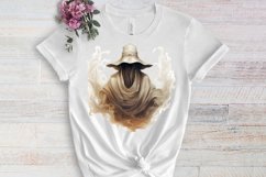 Cowboy Ghost Sublimation Clipart, Watercolor Clipart Product Image 1