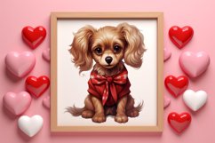 Cute Valentine Dog Clipart, Valentines Day Dog Clipart Product Image 3