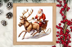 Christmas Sleigh Sublimation Clipart, Christmas PNG Product Image 3