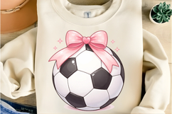 Pink Coquette Soccer PNG: Game Day Bow Shirt Design Product Image 13