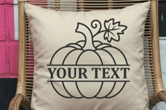 Pumpkin Split Monogram SVG | Fall Pumpkin Outline SVG Product Image 3