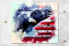 American Flag & Eagle | Patriotic Skinny Tumbler Sublimation Product Image 3