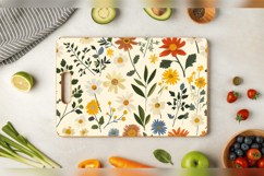 Cottagecore Wildflowers Cutting Boards sublimation Design Product Image 3