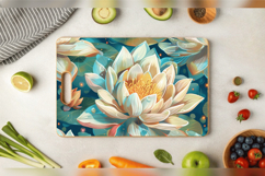 Peaceful Lotus Flowers Cutting Boards sublimation Designs Product Image 3
