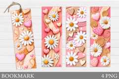 Daisy Flowers Bookmark. Floral Bookmark Sublimation Product Image 1