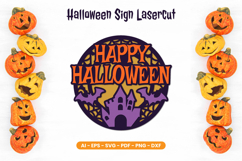 Layered Halloween Sign Lasercut Product Image 1