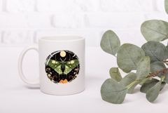 Celestial Green Moth Illustration, Celestial Night PNG Product Image 3