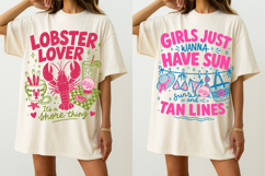 Coastal Cuties Summer PNG, Beach Easy Peasy Sublimation Product Image 3