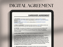 Caregiver Agreement doc simple template, MS Word editable Product Image 3