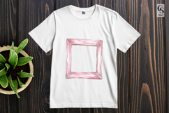 Pink Wooden Frame Clipart Sublimation PNG Product Image 3