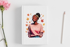 Motivational Autumn melanin woman png Product Image 3