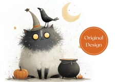 Cartoon Halloween Cat Tumbler, Spooky Halloween Sublimation Product Image 3