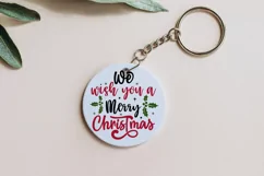 We wish you a merry christmas SVG, Christmas Keychain Svg Product Image 3