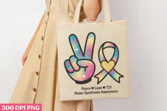 Peace Love Cure PNG, Syndrome Sublimation PNG Product Image 1
