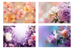 Roses Cosmetic Bag, Flowers Cosmetic Bag PNG Product Image 3