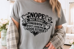 Nope Not Today Svg, Funny Sarcastic Svg, Funny Snarky Svg. Product Image 4