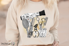 Hairdresser Marble PNG Glam Salon Tools Beauty Design PNG Product Image 4