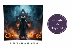 3D Halloween Monster Tumbler Wrap, 3D Halloween PNG Product Image 3