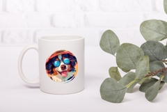 Mountain Dog Illustration, Summer Mountain Dog Sublimation Product Image 3