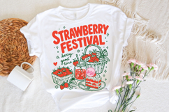 Strawberry Festival PNG, Preppy Coastal Summer Sublimation Product Image 3