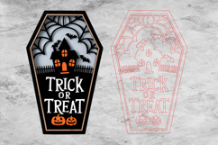 Trick or Treat Coffin Layered SVG Laser Cut File Product Image 3