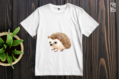 Cute Watercolor Hedgehog Clipart Sublimation PNG Product Image 3