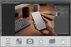 Smartphone Wooden Desk Product Image 2