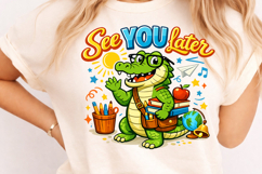 Alligator Teacher Last Day of School Png Product Image 4