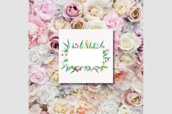 Summer wildflowers watercolor clipart wreath #w170 Product Image 8