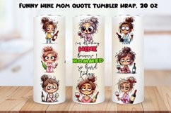 Funny Mom wine quote Tumbler Wrap|PNG, 20 oz. Product Image 1
