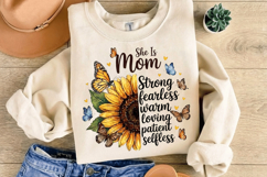 She is mom Sunflower PNG sublimation | Mother's Day PNG T-Sh Product Image 8