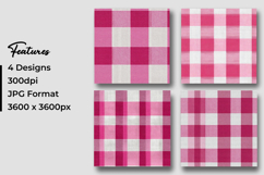 Pink White Plaid Digital Paper Pattern Product Image 3