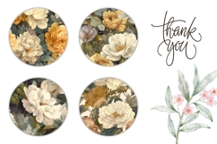 Flowers Round Earring Designs, Floral Earring Print Product Image 3