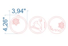 Cardinal Christmas Ornament SVG laser cut file for Glowforge Product Image 4