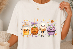 Cute Ghost Cupcake Sublimation Design SVG Product Image 1
