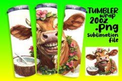 Whimsical Bovine Tumbler Wrap - 20oz, Farmhouse Product Image 1