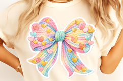 Faux Yarn Easter Bow PNG, Latch Hook Easter Bow PNG, Bow PNG Product Image 6