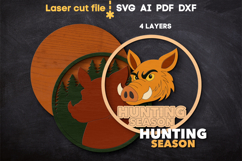 Boar Hunting SVG laser cut files for Glowforge Product Image 3