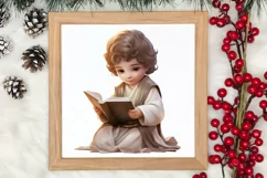 Christmas Baby Jesus Watercolor Clipart, Christmas Baby Jesu Product Image 3