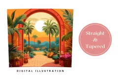 Summer Tumbler Wrap Design, Tropical Tumbler Template Product Image 3