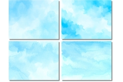 Baby Blue Watercolor Backgrounds Product Image 3