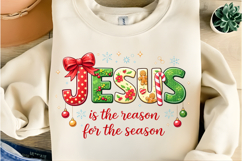 Jesus Is The Reason For The Season PNG: Christmas Shirt Product Image 5